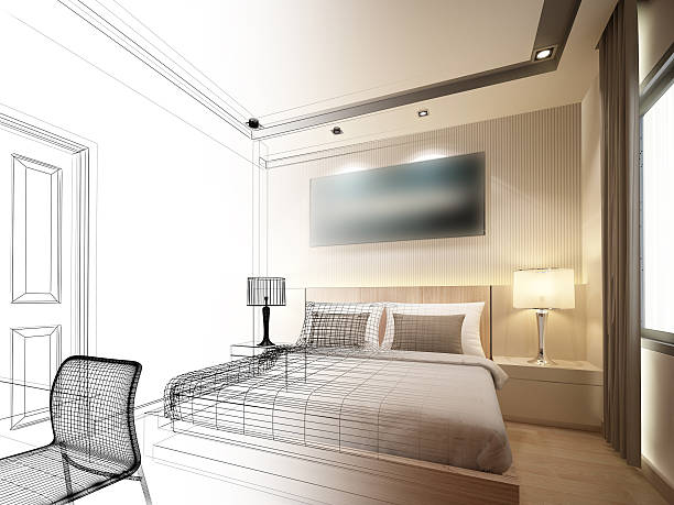 istock 3d render of interior bedroom 478800828