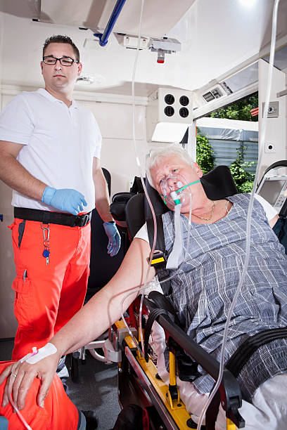 istock Paramedics ambulance emergency first aid infusion 478803494