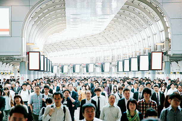 istock Crowded pedestrian walkway, business people, Tokyo 478804082