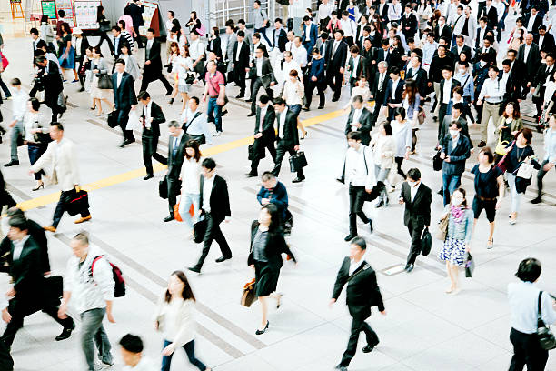 istock Crowded pedestrian walkway, business people, Tokyo 478804086
