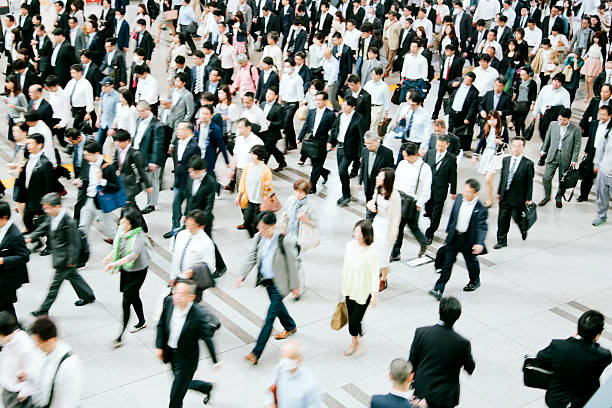 istock Crowded pedestrian walkway, business people, Tokyo 478804104