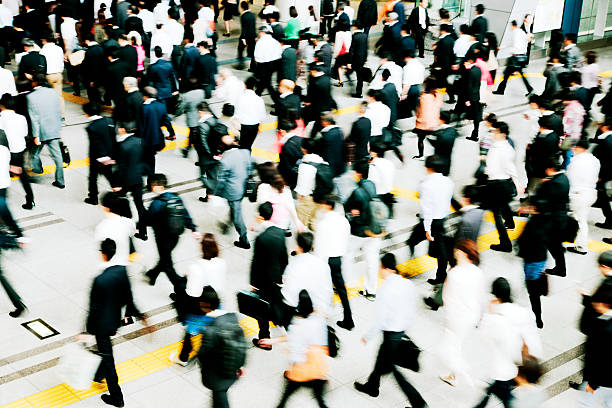 istock Crowded pedestrian walkway, business people, Tokyo 478804110