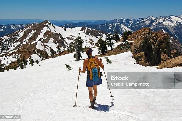 Alpine Country Hiker Stock Photo - Download Image Now - 2015, Adult, Adults Only