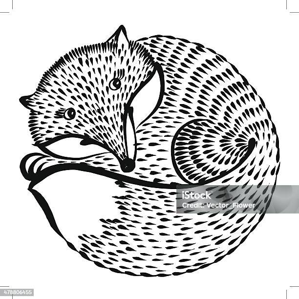 Decorative Silhouette Of A Fox Stock Illustration - Download Image Now - Animal Markings, Art, Art And Craft