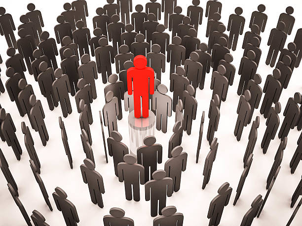 istock 3D rendered, group of organization with unique one at center 478806574