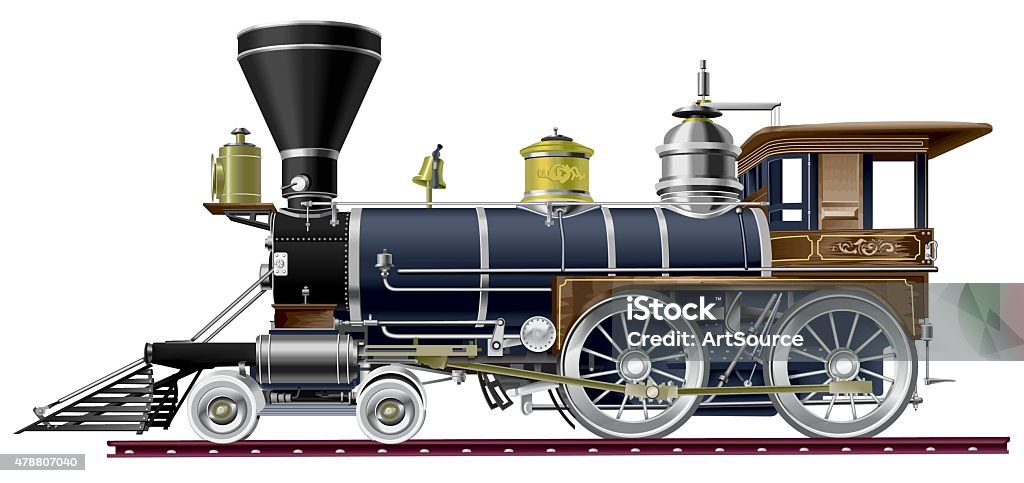 Steam_train_colour - Ilustración de stock de 2015 libre de derechos