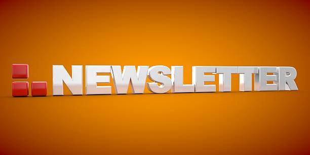Newsletter font 3D news icon