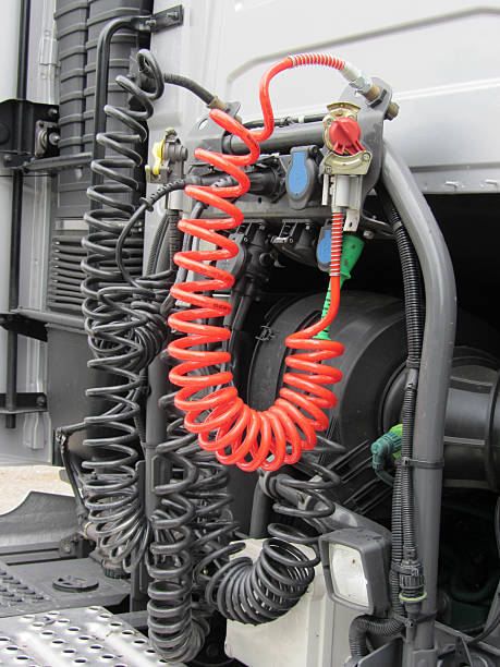 istock Hydraulic cable truck. Truck brake cables 478807728