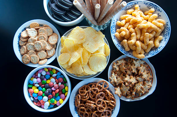 Salty snacks Salty snacks convenience food photos stock pictures, royalty-free photos & images