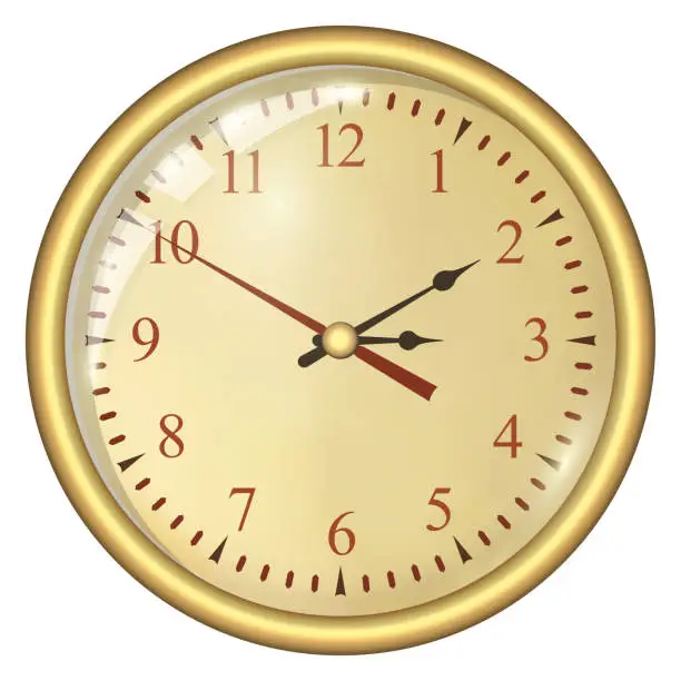 Vector illustration of Analog Clock