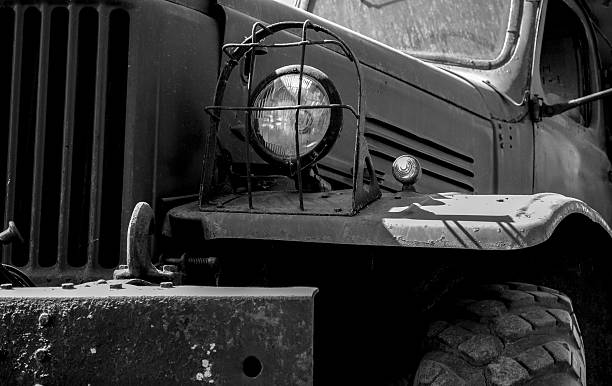 istock Old, dirty and rusty truck - front view 478830392