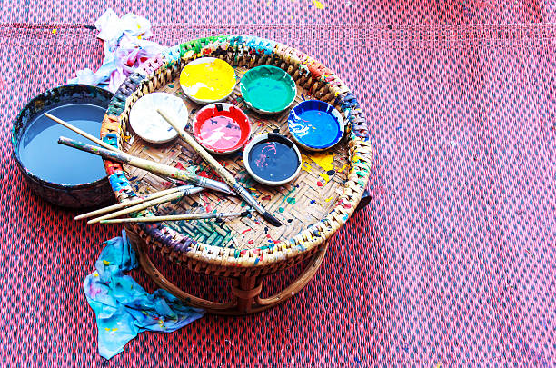 istock Color paints and brush 478830535