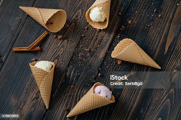 Ice Cream Stock Photo - Download Image Now - 2015, Berry Fruit, Brown