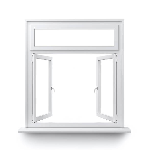 Window White window isolated on clean white background. window latch stock pictures, royalty-free photos & images
