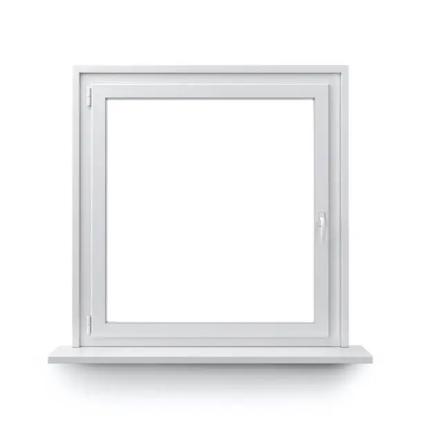 White window isolated on clean white background.
