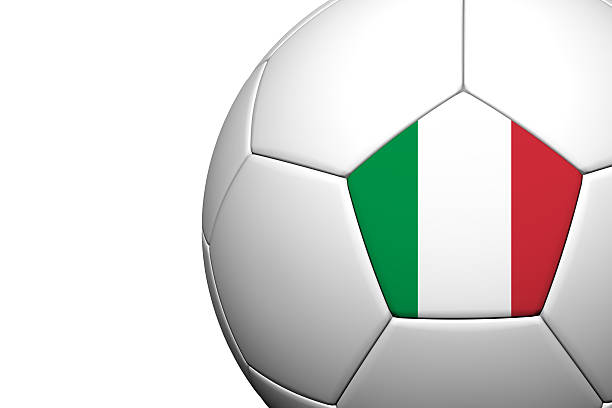 istock Italy Flag Pattern 3d rendering of a soccer ball 478837533