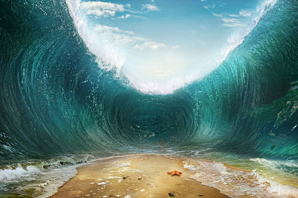 olas.  los mares s'están s'apartaron - surrealismo fotografías e imágenes de stock