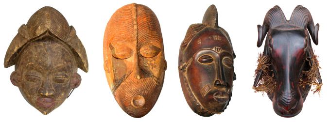 Original, handmade African sculptures and masks