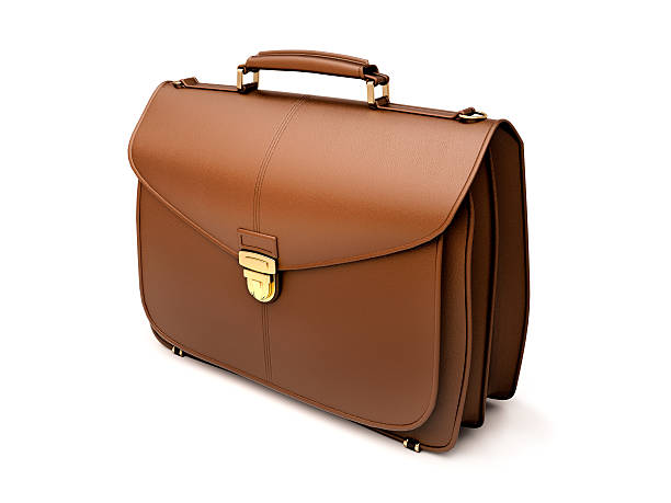 istock Brown business briefcase isolated 478843055