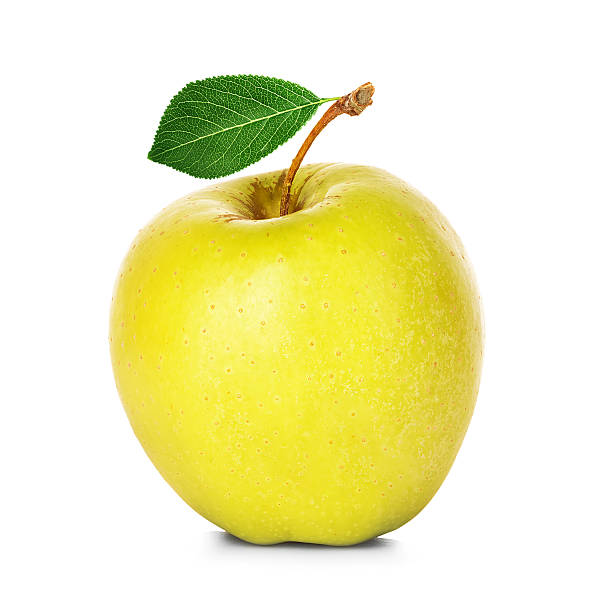 istock yellow apple Isolated on a white background 478843490
