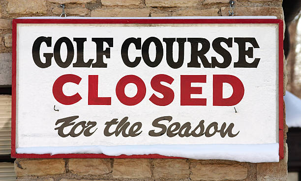 Golf Course Closed stock photo