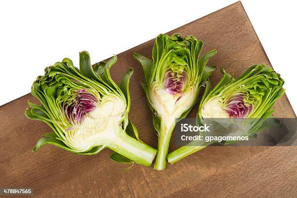 Artichokes Isolated On White Background Stock Photo - Download Image Now - Artichoke, Artichoke Heart, Bunch