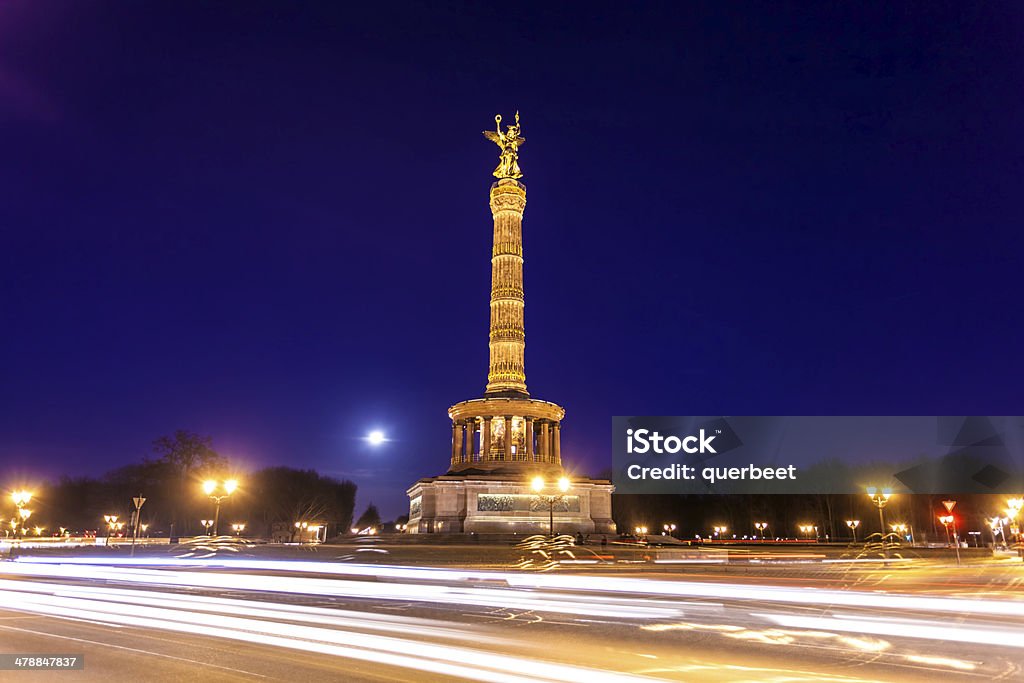 Siegessäule bei Nacht, Berlin - Lizenzfrei Nacht Stock-Foto