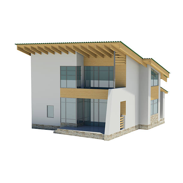 istock Wooden house with a green roof 478849691