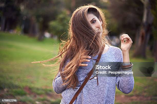 Just Being Herself Stock Photo - Download Image Now - 20-29 Years, 2015, Adult