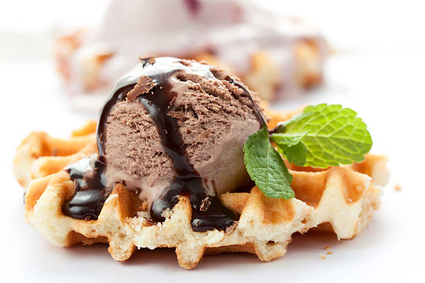 istock chocolate ice cream in waffle 478852531