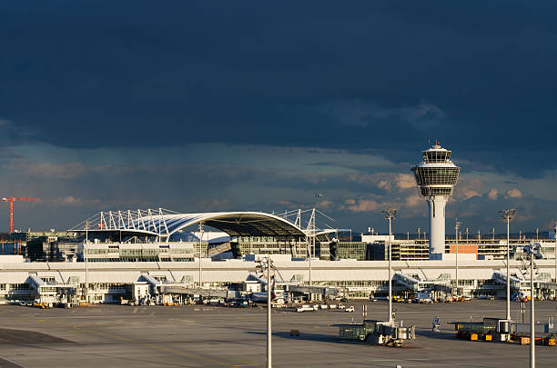Tower of Munich Airport Tower of Munich Airport, Munich, Bavaria, Germany. munich airport stock pictures, royalty-free photos & images