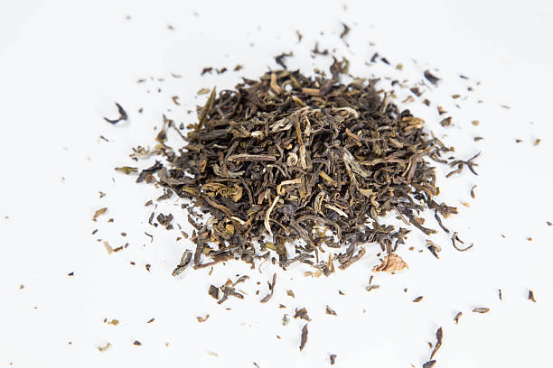 superior jasmine mao feng fujian de verão - dry dried plant green tea antioxidant - fotografias e filmes do acervo