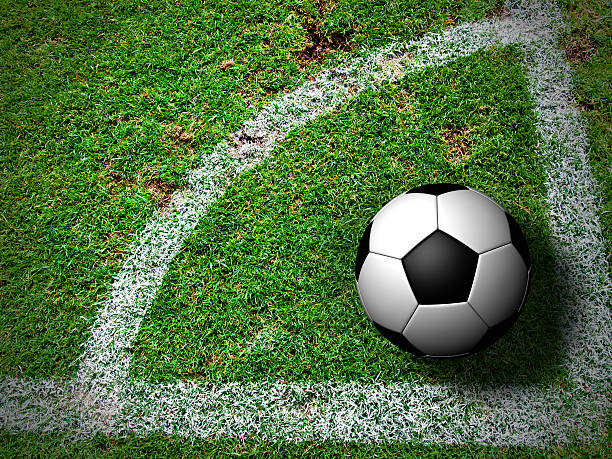 istock Soccer Ball on Corner Kick from top view 478859477