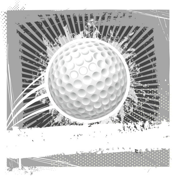 골프공 배경 - golf ball golf curve banner stock illustrations