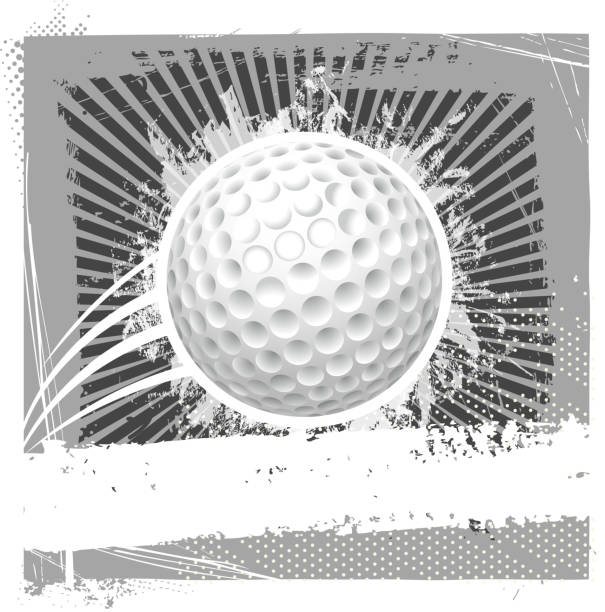 мяч для гольфа фоне - golf ball golf curve banner stock illustrations