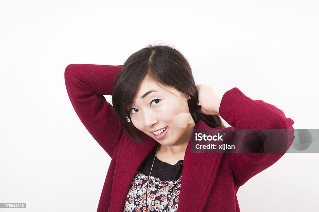 Beautiful asian woman applying her make-up SONY DSC Adult Stock Photo