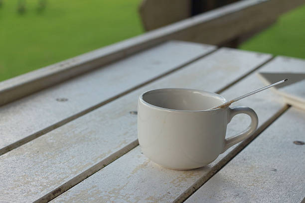 istock Ceramic coffee set plate at glass shop. 478864152