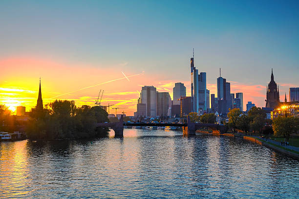 istock Frankfurt cityscape at sunset 478865342