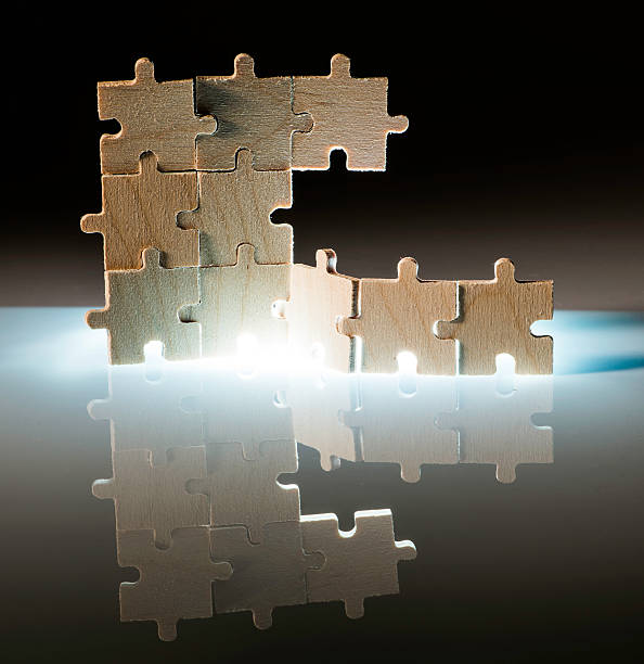 istock Wooden puzzle and backlight background. Close up 478866639