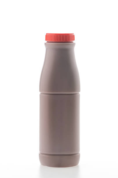 istock Chocolate Milk bottle isolated on white 478869764