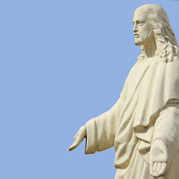 istock Jesus Christ the teacher (statue on a blue background) 478869920