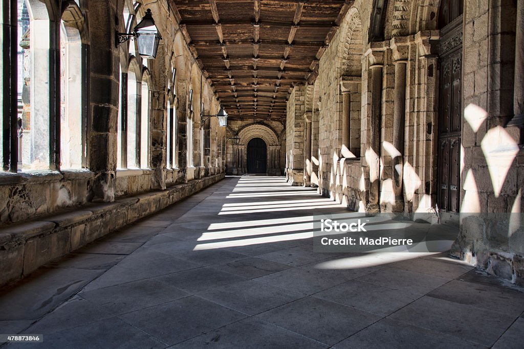 Durham Cathedral cloisters The Cloisters in Durham Cathedral, NE England, United Kingdom Durham Cathedral Stock Photo