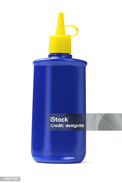 Blue Plastic Oil Bottle Stock Photo - Download Image Now - Blank, Blue, Bottle