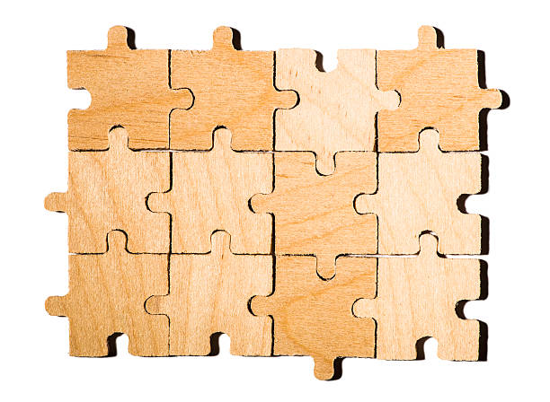 istock Wooden puzzle on white background. 478874485