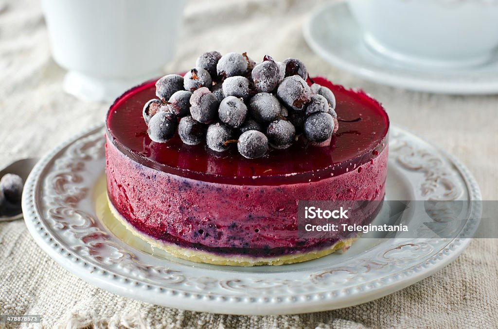 Berry cheesecake on a plate Backgrounds Stock Photo