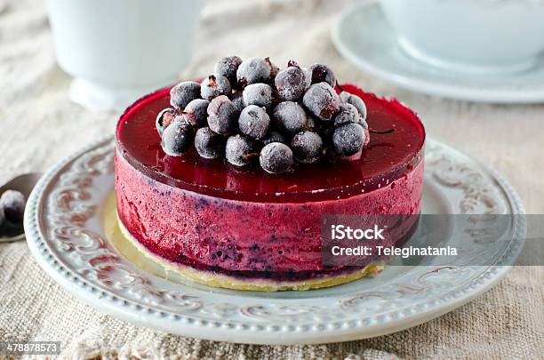 Berry Cheesecake On A Plate Stock Photo - Download Image Now - Backgrounds, Baked, Baked Pastry Item