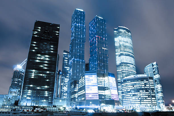 istock perspective view to glass high-rise skyscrapers 478880811