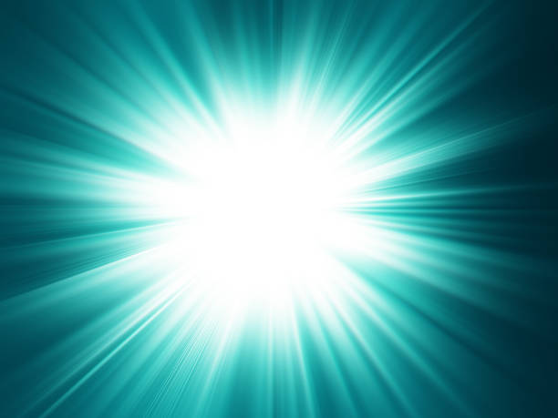 Starburst background, sunbeams going in all directions, green and black