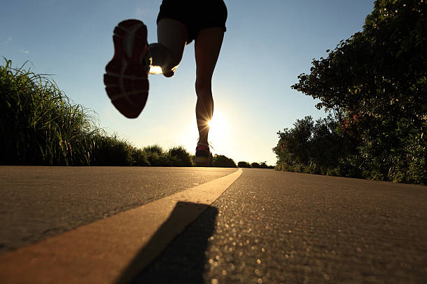 istock Runner athlete running at seaside road.vintage effect 478881584