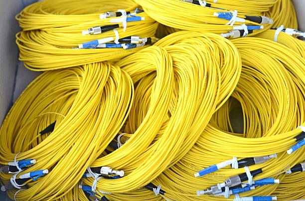 istock Yellow Obtical Fiber Cables. 478881786